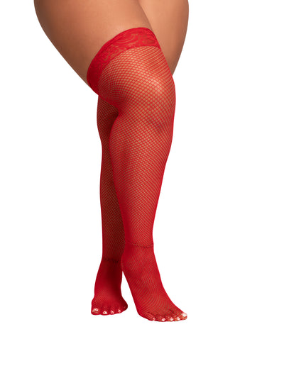 Fishnet Socks - Red