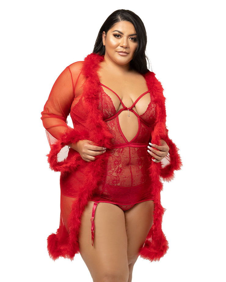 Red Sheer Robe - Red